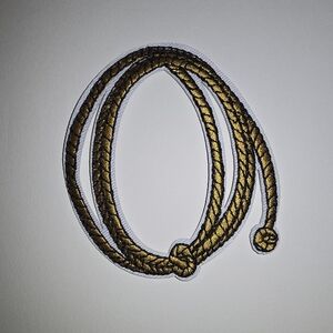 Lasso Embroidered Rope Patch Western Cowboy Rodeo